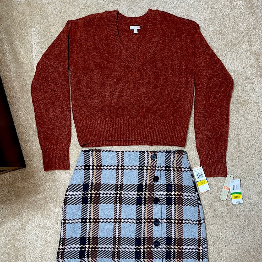 NWT Gianni Bini Sweater SZ L & Skirt SZ XL Set